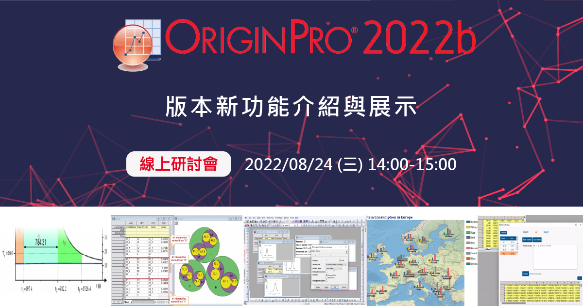 Origin 2022b 版本新功能展示與介紹 線上研討會|昊青公司軟體代理商 Altair, dSPACE, Mathematica ...
